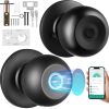 VEVOR Smart Door Knob, Biometric Door Lock Bluetooth Smart Lock, Fingerprint Smart Lock with APP Control, Easy Installation Door Lock, for Home Bedroo