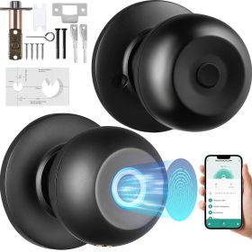 VEVOR Smart Door Knob, Biometric Door Lock Bluetooth Smart Lock, Fingerprint Smart Lock with APP Control, Easy Installation Door Lock, for Home Bedroo