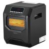 VEVOR Infrared Heater, 1500W Remote Control Electric Space Heater, LED Patio Heater w/ 3 Speeds & Timer & Overheat/Tip-Over Protection & Child Lock, f