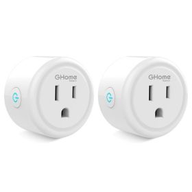 GHome Smart Mini Plug Compatible with Alexa and Google Home, WiFi Smart Outlet Socket Remote Control with Timer Function, Only Supports 2.4GHz Network