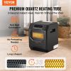 VEVOR Infrared Heater, 1500W Remote Control Electric Space Heater, LED Patio Heater w/ 3 Speeds & Timer & Overheat/Tip-Over Protection & Child Lock, f