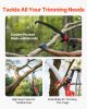 VEVOR Manual Pole Saw Extendable Pole Tree Pruner 3.87 - 27 ft with Scissors